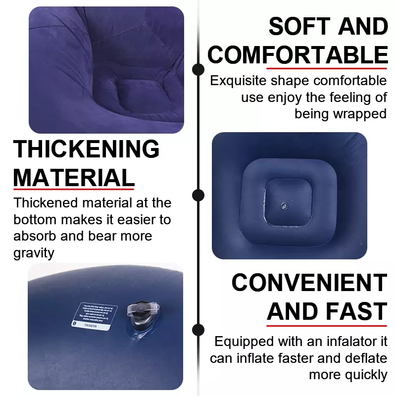 Sofá inflable grande para perezosos, sillas de PVC, tumbona, asiento, PUF, Tatami, suministro para sala de estar