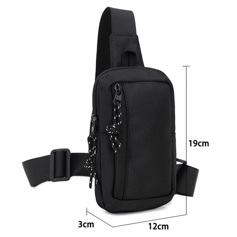 Ins Trend-Mini bolsa de pecho Oxford impermeable para hombre, bolso cruzado pequeño para acampar, cinturón para teléfono, riñonera para deportes al aire libre, billetera