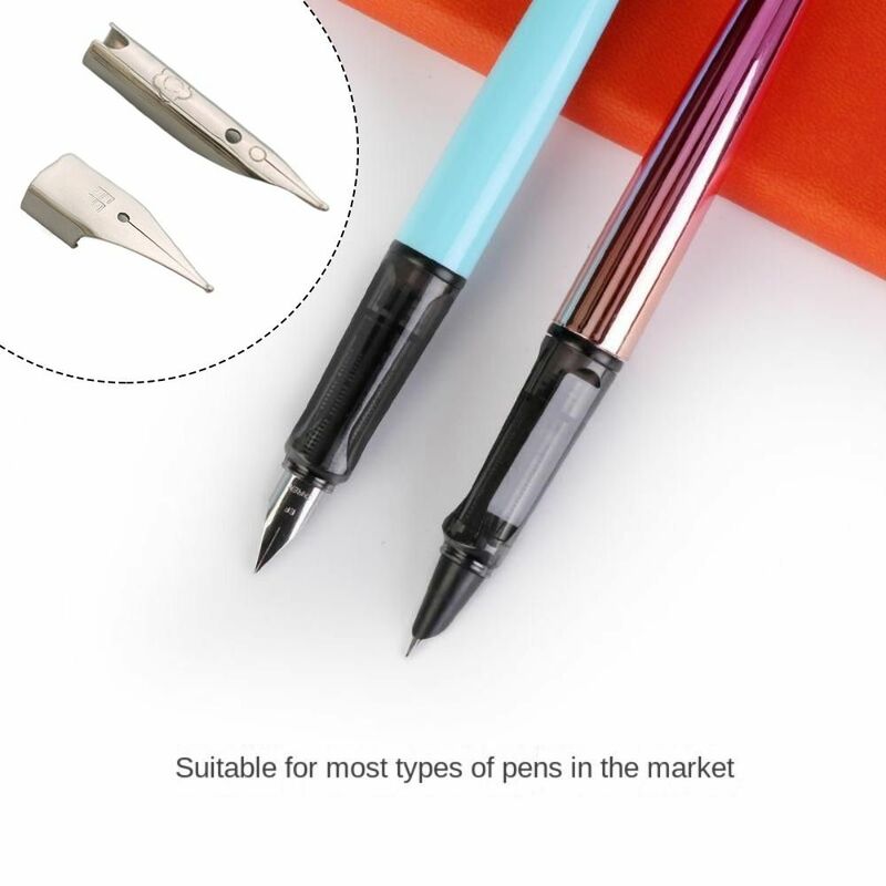ปากกาหมึกซึมปลายปากกาย้อนยุคปลายปากกา0.38มม. 1/5/10ชิ้นอุปกรณ์สำหรับเขียนของโรงเรียน