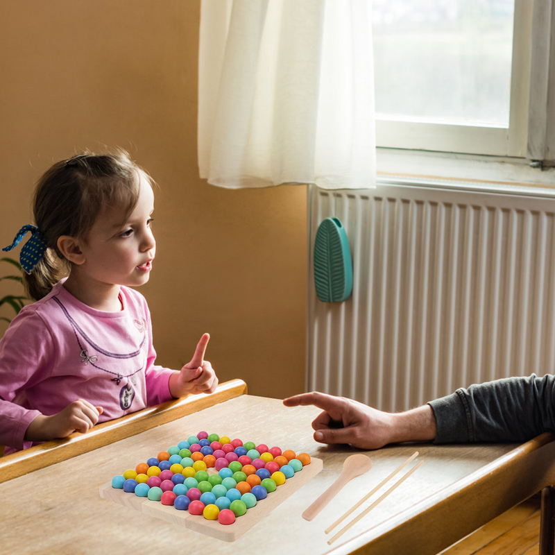 Dambord Kleur Kralen Match Ouder-Kind Kinderen Speelgoed Voor Meisjes Regenboog Puzzel Plastic