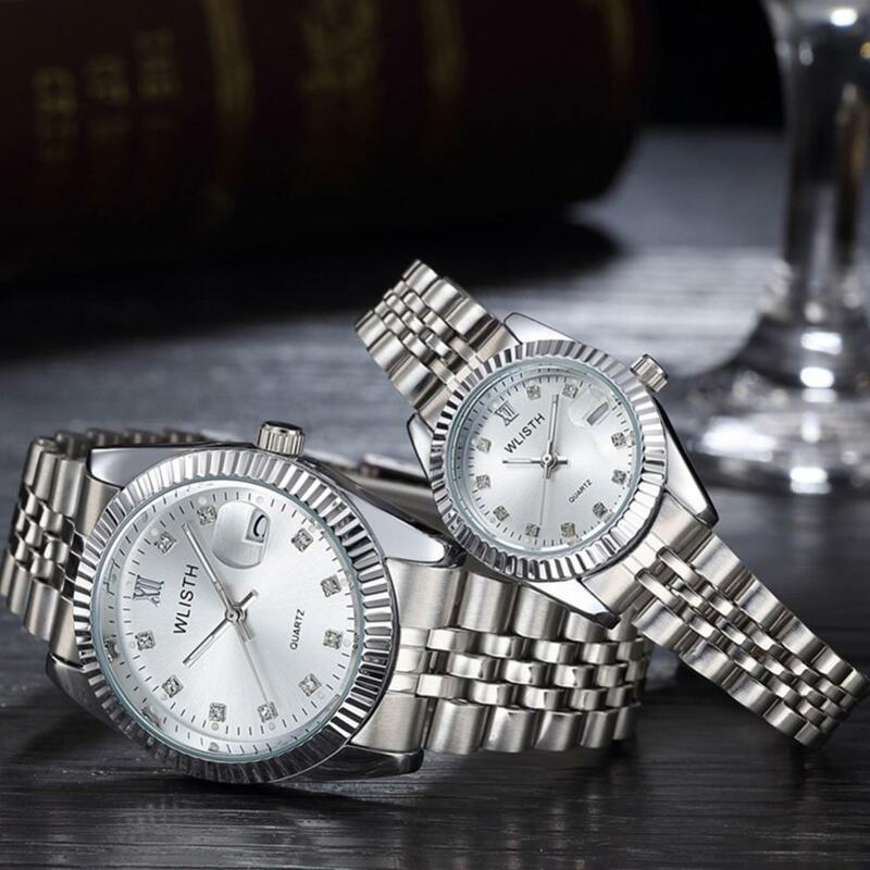 発光クォーツ腕時計、絶妙な丸いダイヤル、ユニセックスのカップルギフト、カップル