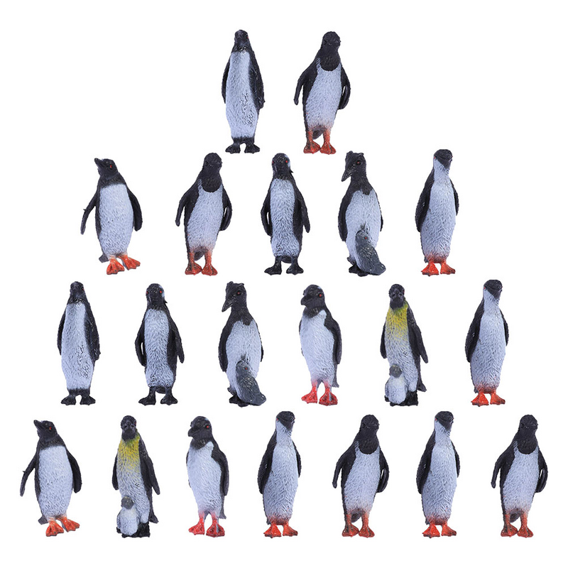 32 Pcs pinguino ornamenti modello animale figurina statua simulazione giocattoli creativi per bambini resina adorabile piccola plastica
