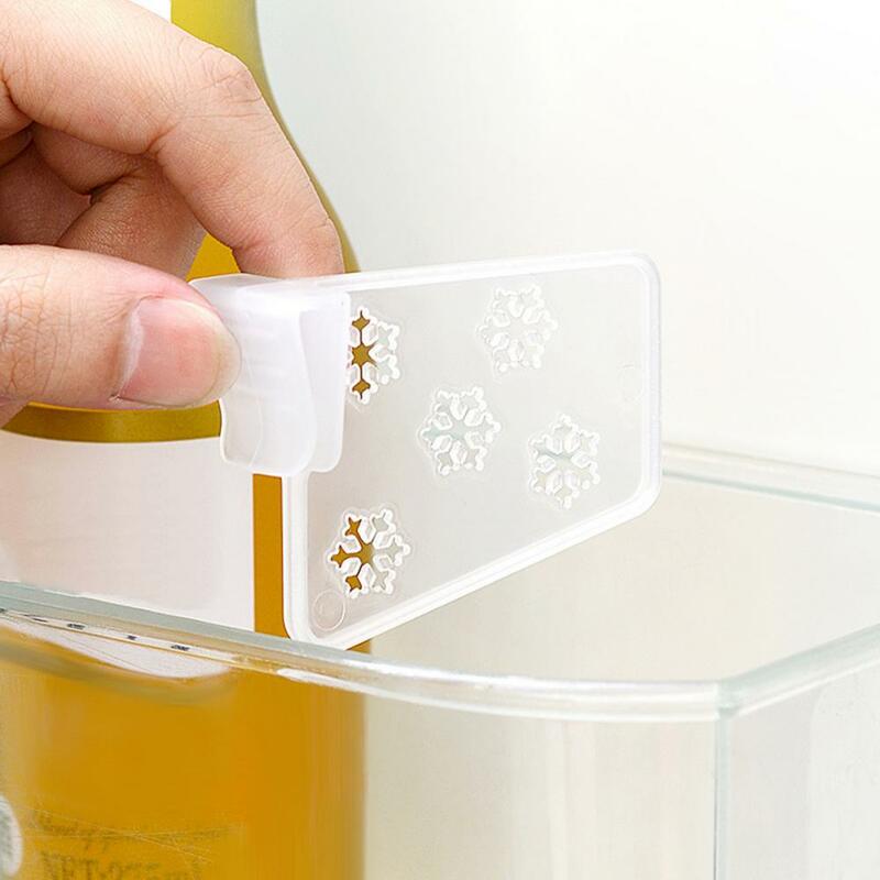 4 pçs/set geladeira divisores de prateleira clipe design conveniente plástico ajustável geladeira despensa separadores suprimentos cozinha
