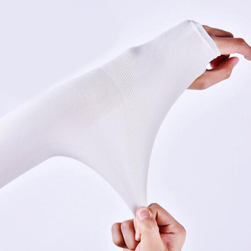1 Pair ice Sleeve sun protection sleeves Driving Gloves Long Fingerless Arm Sleeve Solid Color Summer Arm Protection Outdoor
