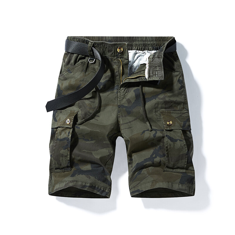 Men Camouflage Cargo Shorts 2024 Brand Loose Summer Casual Multiple Pockets Army Tactical Classic Outdoor Cotton Sport Shorts