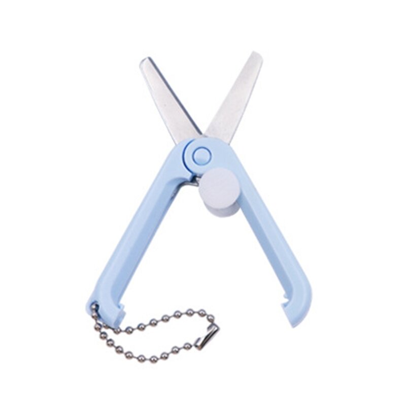 Małe nożyczki ręczne Bezpieczne kieszonkowe nożyczki podróżne Mini nożyczki breloczkiem na klucze
