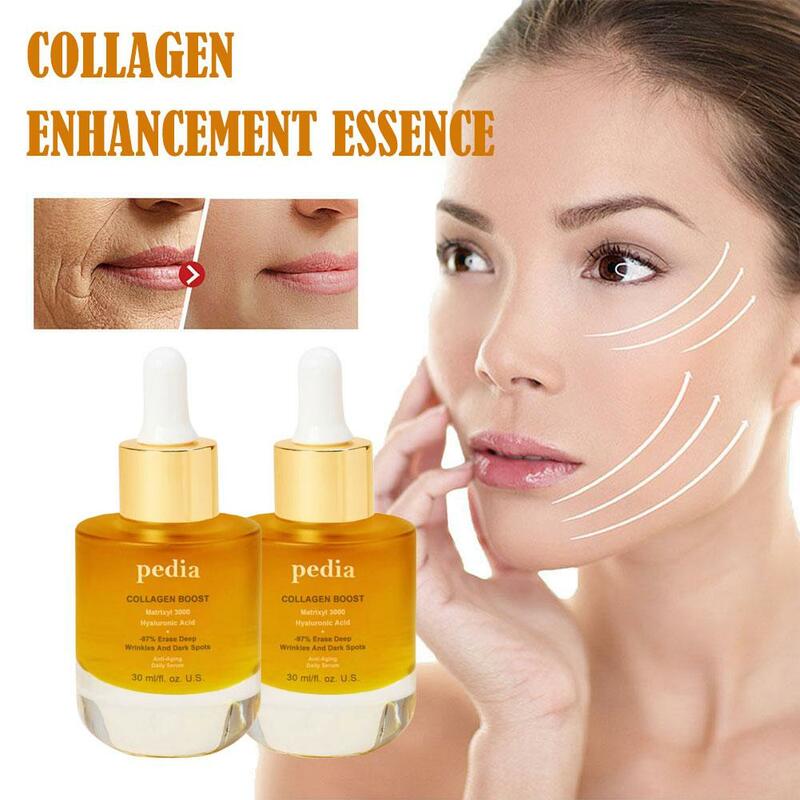 30ml Collagen Boost Face Serum Essence Anti Wrinkle Anti Aging Whitening Moisturizing Face Care Wrinkle Remove Facial Serum