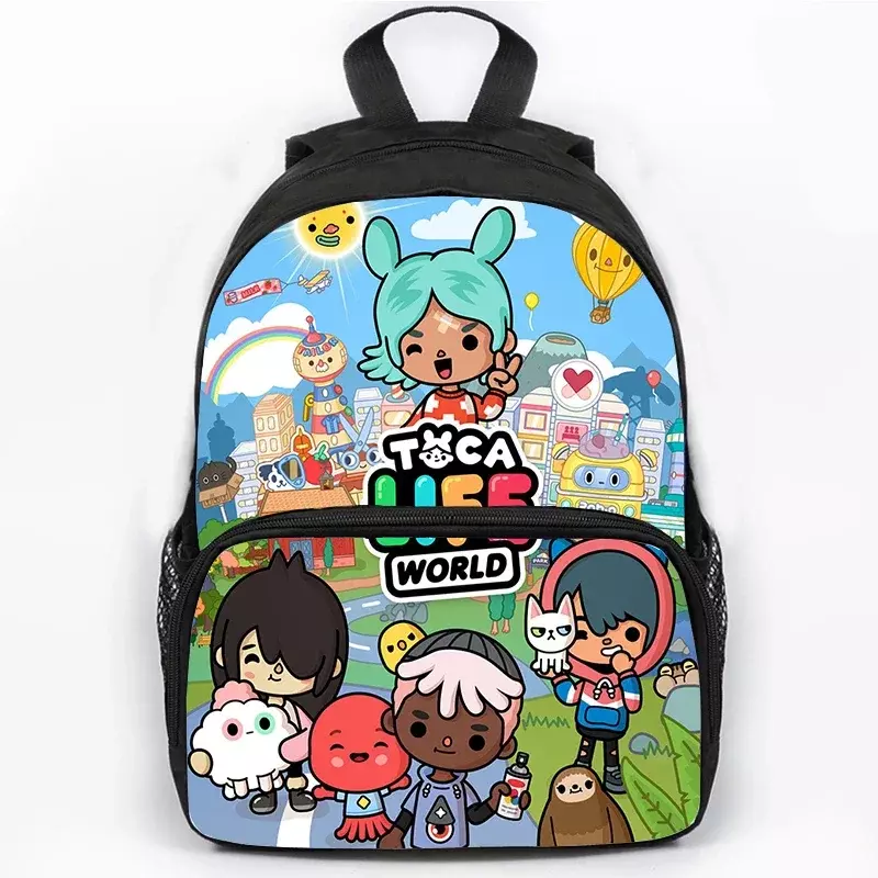 Рюкзак Toca Life World для мальчиков и девочек, милые школьные портфели с мультипликационным рисунком, водонепроницаемая сумка для книг для студентов, 16 дюймов