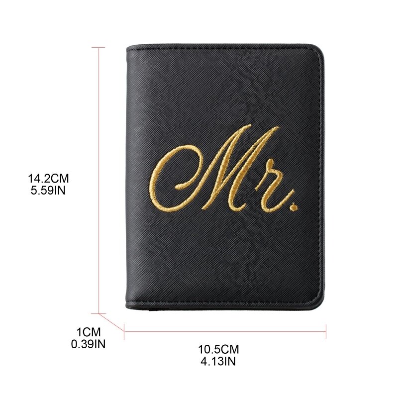 Mr and Mrs Bridal Passport Covers Holder Travel Wallet Passports for Case Gift
