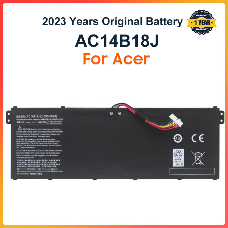 AC14B18J AC14B13J Laptop Battery for Acer Aspire E3-111 E3-112 E3-112M ES1-531 MS2394 B115-MP EX2519 N15Q3 N15W4 11.4V