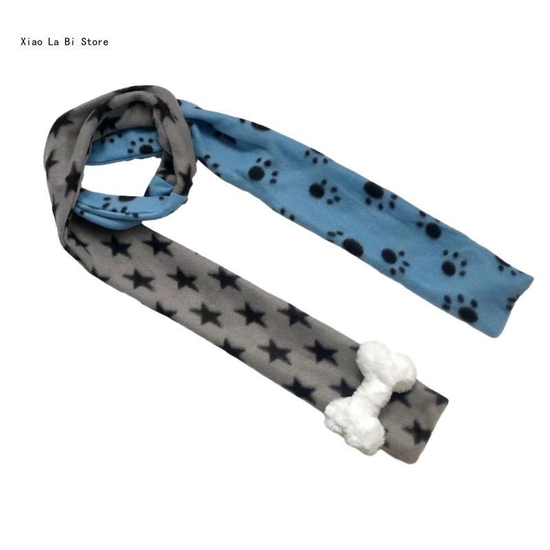 Écharpe épaisse imprimée patte chien Harajuku, écharpe à pour filles, Look sous-culture XXFD