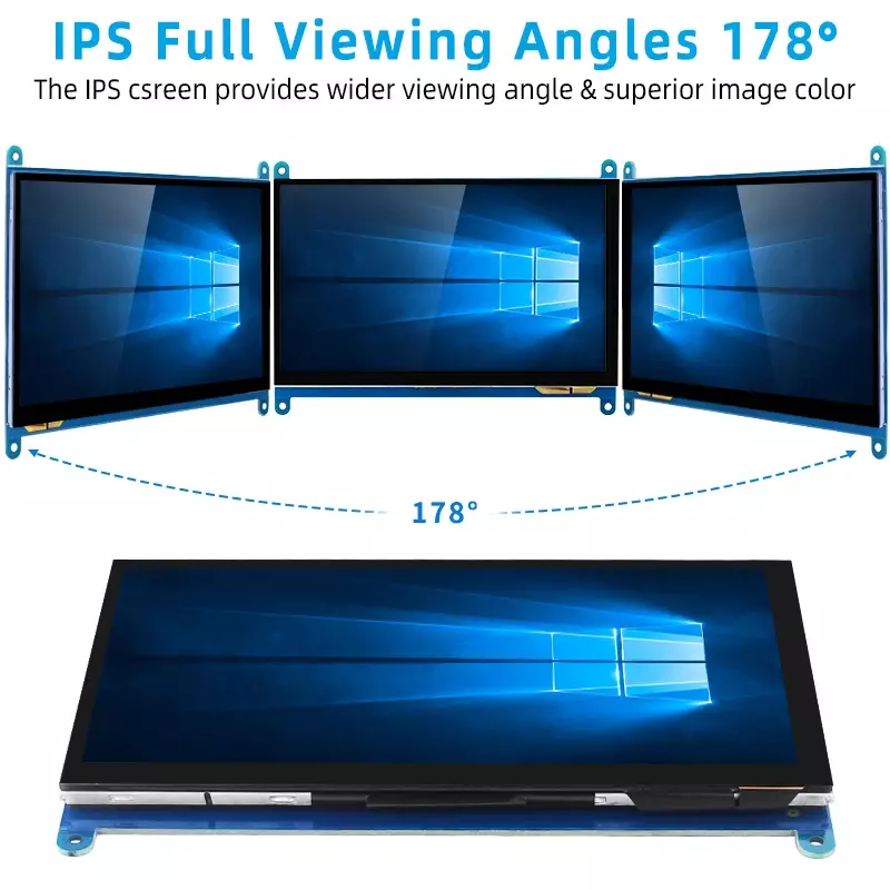 LCD TFT หน้าจอสัมผัสขนาด7นิ้วสำหรับ ORANGE Pi 4 capacitive HDMI-Compatible for ORANGE Pi 5 plus 3B RPI 4B 3B PC Windows AIDA64