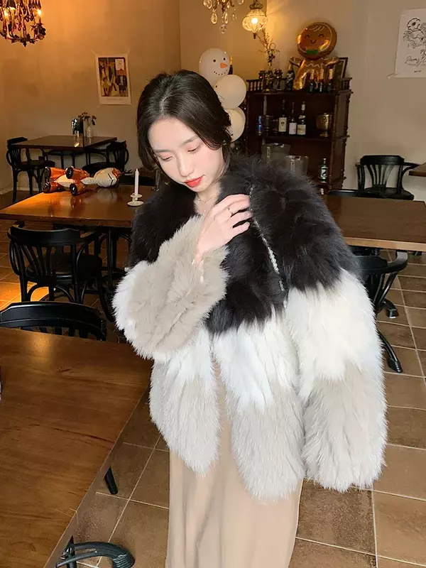 Tajiyane High Quality Fox Fur Coat Women New 2023 Winter Fashion Fox Fur Jackets Women Fur Coats Clothes for Woman Veste Femmes