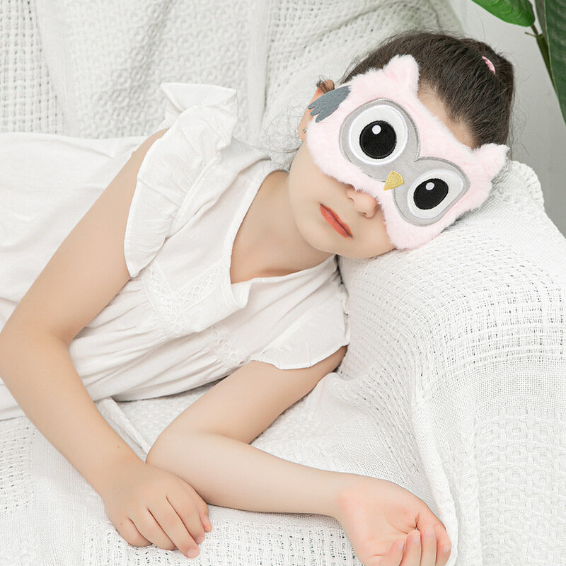 Heiße Weiche Seide Eule Spielzeug Auge Maske Schlafen Maske Plüsch Augen Schatten Abdeckung 3D Cartoon Eyeshade Entspannen Schlaf Maske