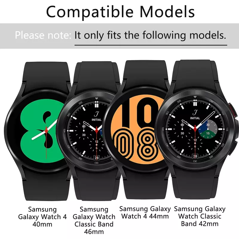 Pulseira de silicone para Samsung Galaxy Watch, Pulseira desportiva, Pulseira para Galaxy Watch 4 Classic, 20mm, 40mm, 44mm, 42mm, 46mm, Correa