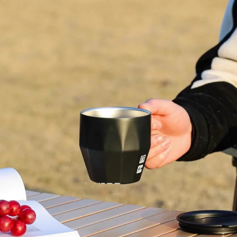 Hiroshi Fujiwara-taza térmica con aislamiento térmico, color rojo sólido, taza de café, regalo elegante