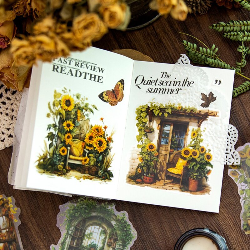 Mr. Paper Vintage Garden Small Study Sticker Pack Creative Hand Account Collage Card Materials Stationery 10pcs/pack