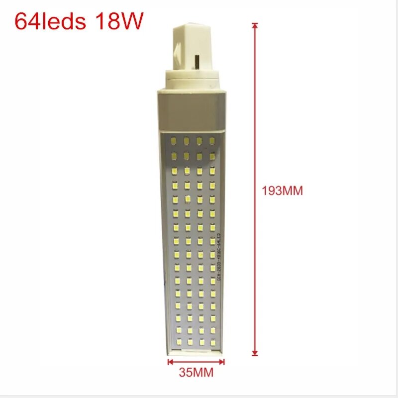 G24/E27 bohlam LED 8W 10W 12W 14W 16W 18W E27, lampu bohlam jagung LED, lampu sorot AC85-265V 180 derajat, lampu steker horisontal