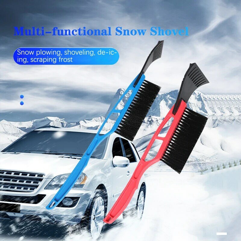 Pengeruk es salju sikat penghilang salju sekop sikat pembersih kendaraan mobil alat pembersih kaca depan alat Musim Dingin