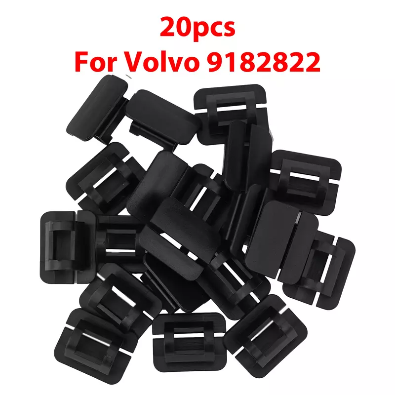 Clip di fissaggio in Nylon per supporto per Clip per Volvo Black Clip-On per Volvo 9182822 Heat Retainer 20 pezzi isolamento del cofano sinistro