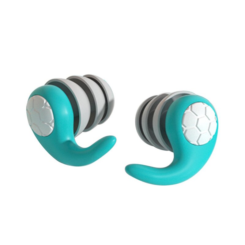 Penyumbat telinga silikon tiga lapisan tahan air, sumbat telinga silikon penghilang kebisingan, Filter tidur berenang dan tahan air