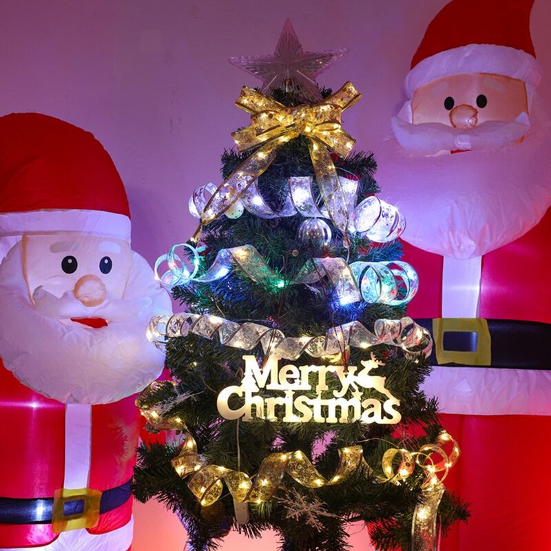 LED Natal Ribbon Lights, Fairy Light String, guirlanda, árvore decorativa, feriado, casamento, 2m