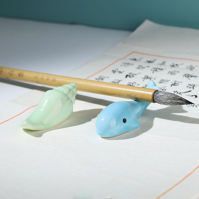 Leuke Dier Keramische Kwast Pen Houder Pen Rack Display Stand Palet Voor Aquarel Gouache Acryl Schilderen Kunst Levert