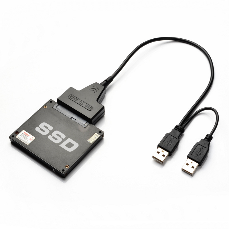 Kabel SATA do laptopa SSD 2,5 calowy ekran HDD zewnętrzny dysk twardy USB 3.0 z portem zasilania dla Mac OS, dla Windwos