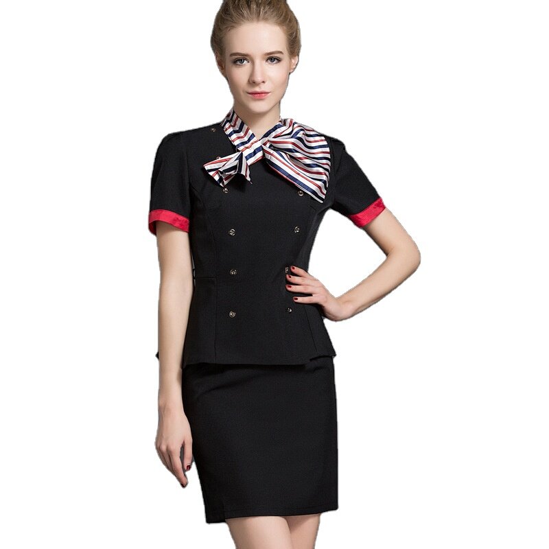 Fashion Eastern Airlines Stewardess Uniform Professional Suit Skirt Aviation Uniform Beautician Selling Hotel Work Clothes
