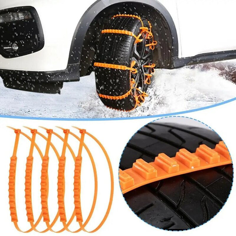 Correntes de neve antiderrapantes para carro, rodas de pneus de inverno, emergência ao ar livre, ranhuras duplas, 10 PCs, 20PCs