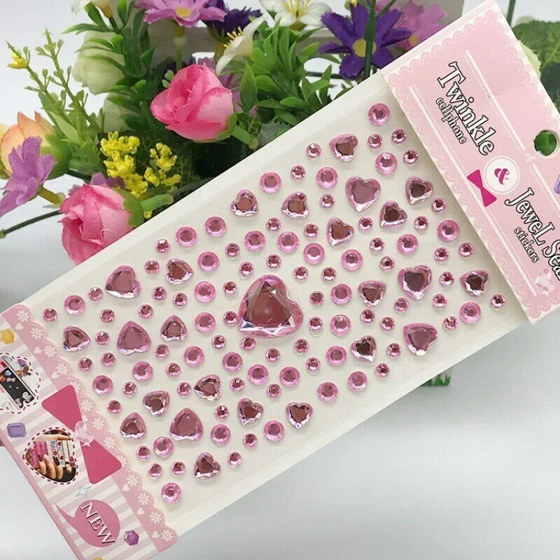 Rhinestone Crystal Face Stickers Diamond Face Makeup DIY Decoration Disposable Acrylic Tattoo Stickers Drill Phone Eyes Sticker