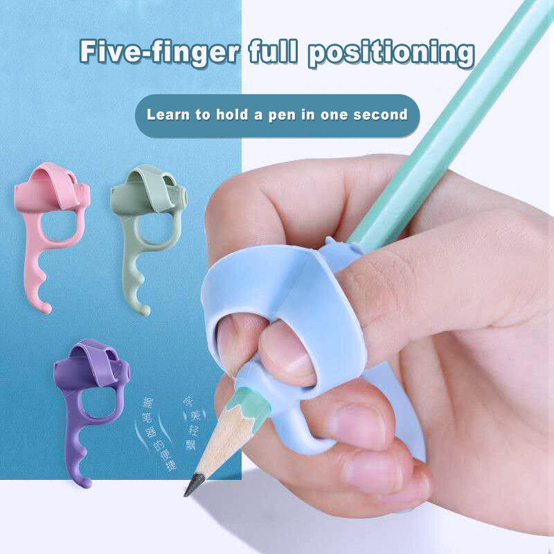 Children's Writing Posture Pen Holder Soft Silicone Pencil Holder for Kids Learning Aid Grip Posture Correction Stationery Gift