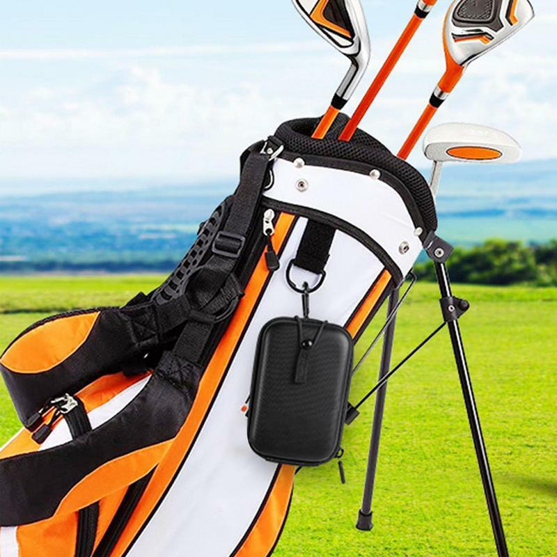 Tas sabuk pengukur jarak portabel, tas penyimpanan pengukur jarak magnetik kuat dengan ritsleting dan dapat dilepas untuk Golf
