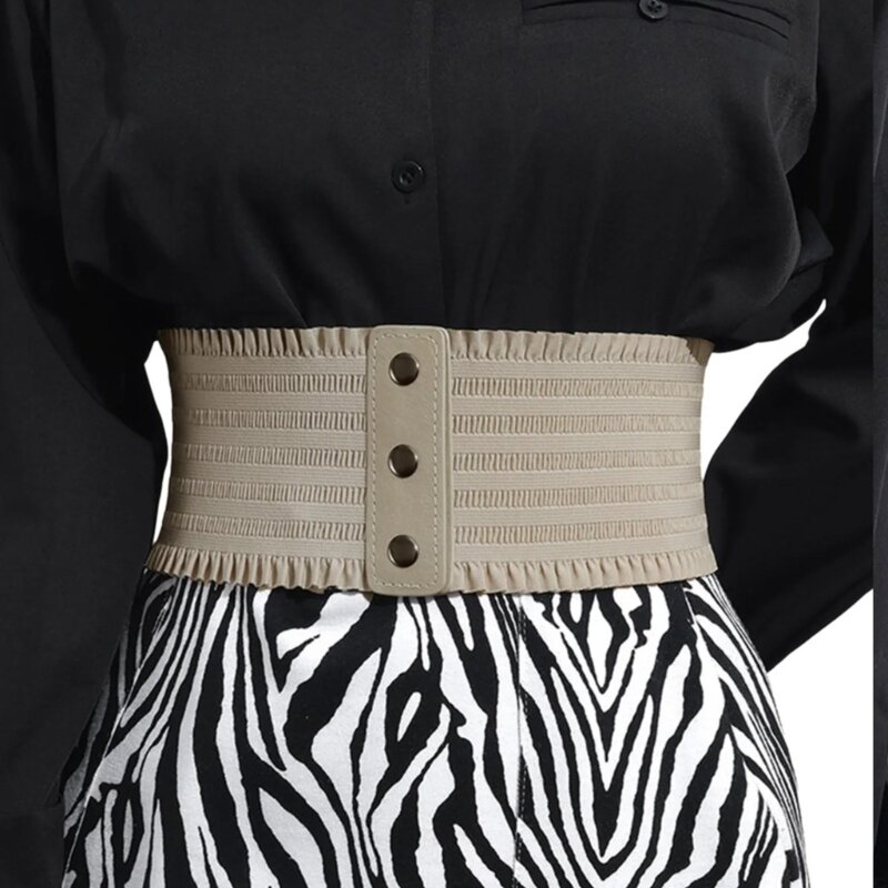 Dehnbarer Taillenketten-Cowgirl-Gürtel mit Druckknopf für Damen, Abschlussbälle, Bühne und Club-Partys für Jeans-Kleider