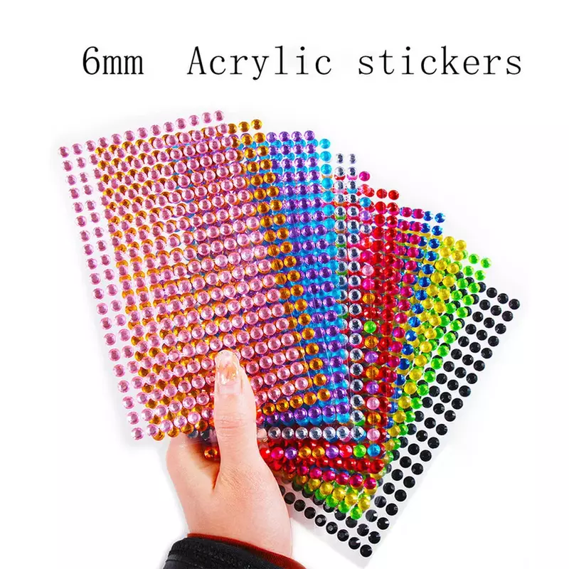 Face Decorations Rhinestone Stickers for Music Festival Halloween Party Mobile Crystal Sticker Children Toy DIY Diamond Stickers