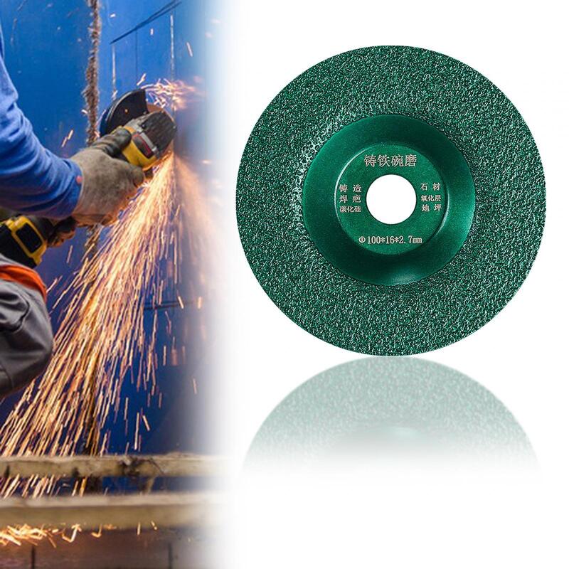 Алмазный шлифовальный диск с пайкой 100 мм, легко устанавливается, замена, универсальный, многоцелевой, прочный, диаметр 16 мм, Грит #30, толщина 2,7 мм