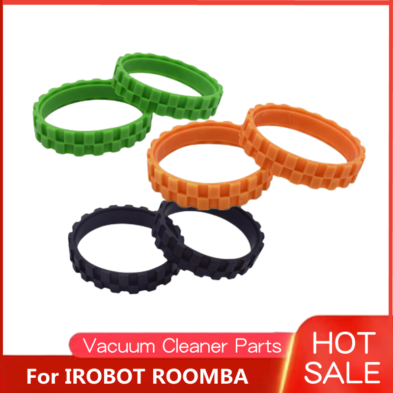 IRobot Roombaホイールシリーズ500, 600,700, 800,および900,e5,i7,s9,irobot 676,980,698滑り止めirobot Roombaアクセサリー用タイヤ