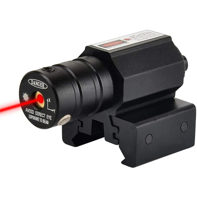 Mini Tactical Red Dot Laser Sight, Rifle, Pistola Tiro, Caça Gun, ajustável, 11mm, 20mm, Bateria e Linha