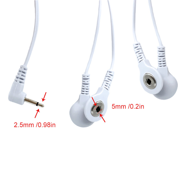 2-drożny + 4-drożny masażer maszynowy z podkładkami elektrodowymi kabel elektryczny przewody przyłączeniowe do masażu EMS stymulator mięśni masażer do stóp szyi