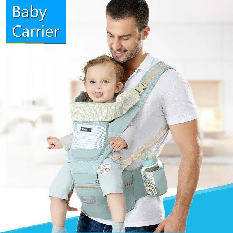 Ergonomic Carrierเด็กทารกHipseat Carrierด้านหน้าErgonomic Kangaroo Baby Wrapสลิงสำหรับเดินทางเด็ก