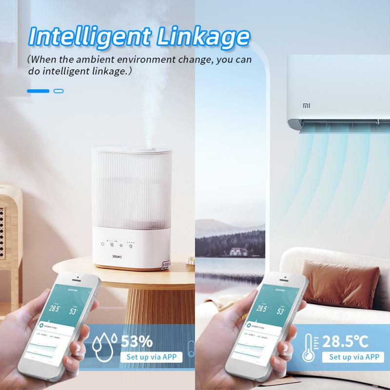 1/5 pces zigbee 3.0 wi fi tuya temperatura umidade sensor casa inteligente termômetro higrômetro detector com alexa google vida inteligente