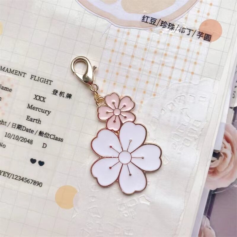 Tête de fermeture à glissière Sakura pour journal, pendentif perle pour ordinateur portable, décoration d'évaluation, accessoires de licence mignons, nouveau