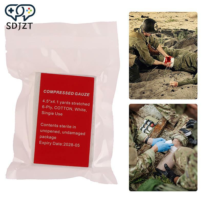 Z-Fold Vakuum Baumwolle komprimierte Gaze Bandage medizinisches taktisches Feld für Knochenbruch Behandlung Erste-Hilfe-Kit Burn Dressing