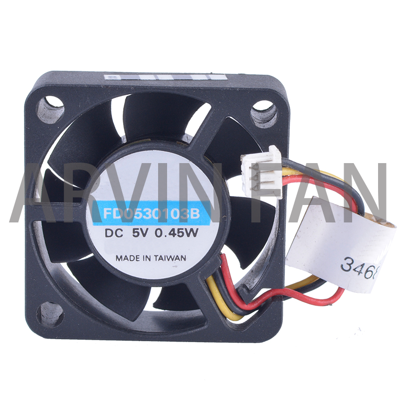 Micro ventilateur de refroidissement à double roulement à billes, FD0530103B 3010 3cm 30mm 5V 0.45W