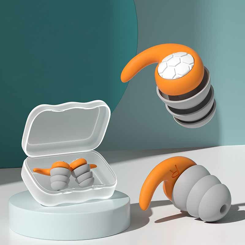 Triple Layer Silent Earplugs Anti Noise Sleeping Ear Plugs Sound Insulation Noise Reduction Ear Protection Swimming Earplugs