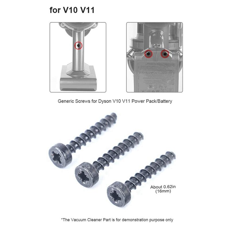 Tornillos universales para aspiradora Dyson V6, V7, V8, V10, V11, paquete de energía/batería SV09, SV10, SV11, SV12, SV14 B, 10 unidades