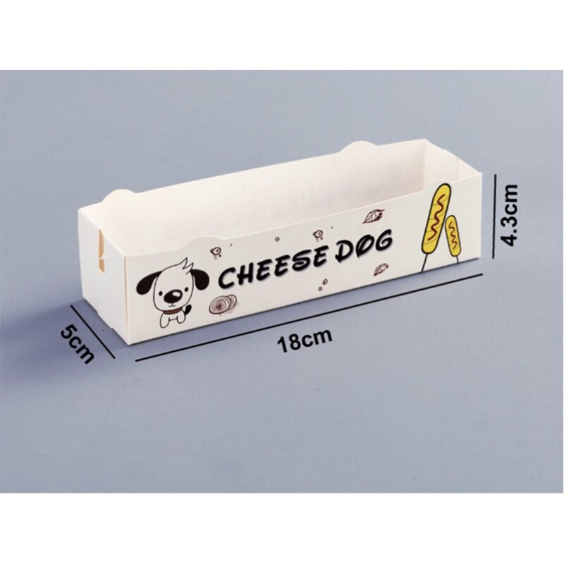 Kunden spezifisches Produkt benutzer definiertes Logo Einweg-Papier in Lebensmittel qualität zum Mitnehmen Hot Dog Box