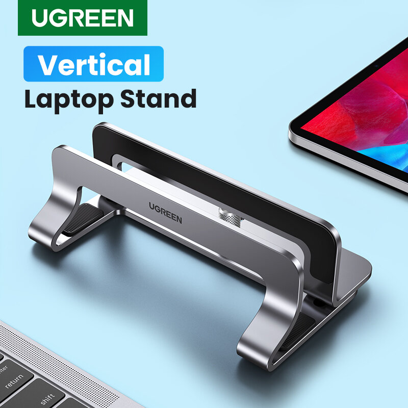 Ugreen-ノートブックスタンド,MacBook Pro,Air Pro,ラップトップ用の垂直アルミニウム製折りたたみ式ノートブックスタンド