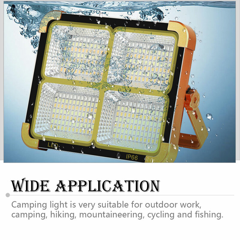Solar Camping Lantern Waterproof Spotlight Portable Hiking Light Lamp