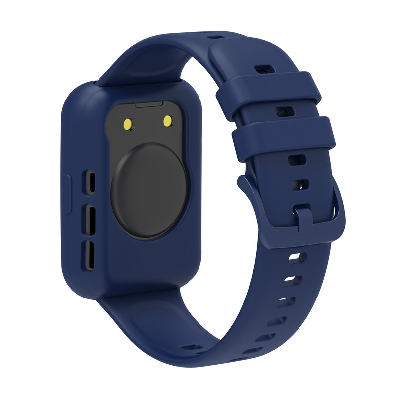 Coque en silicone + bracelet pour Huawei Watch Fit 2, coque de protection, cadre, housse de pare-chocs